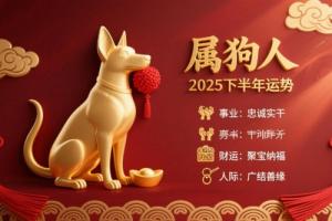 2025年屬狗人下半年運勢如何